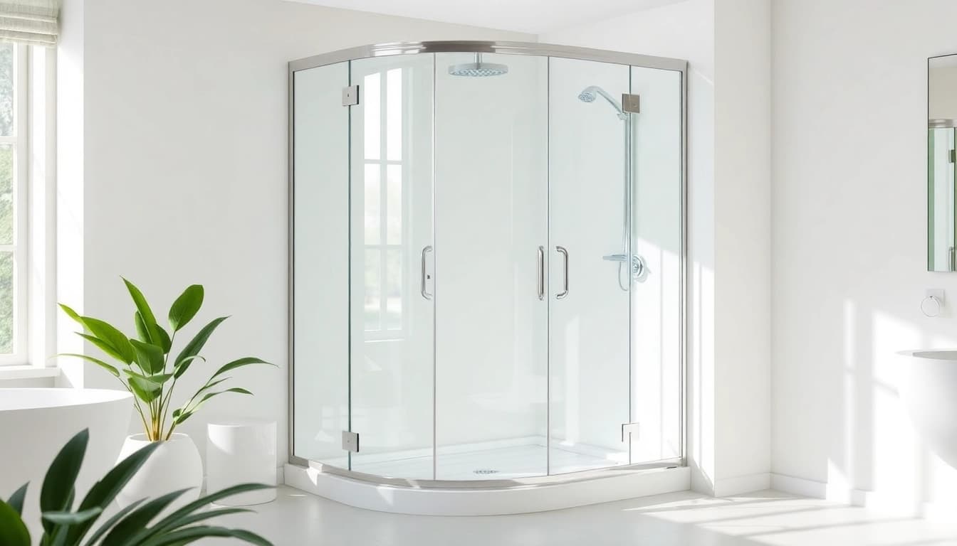 Erleben Sie die elegante duschkabine 80x80 in einem modernen Badezimmer mit klaren Formen.