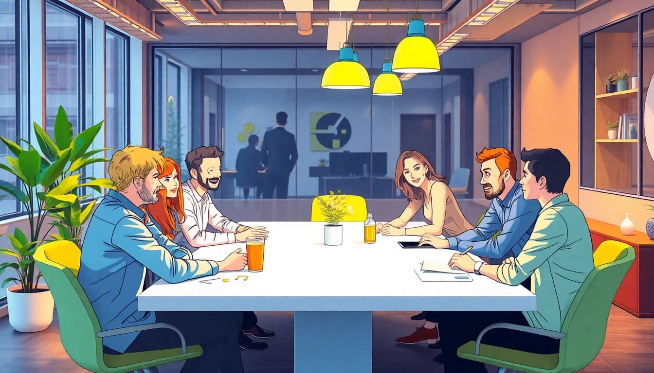 Animationsagentur - Kreatives Team arbeitet an einem spannenden Animationsprojekt in einem modernen Büro.