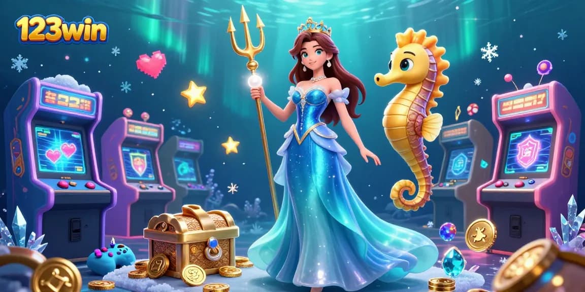 Engage with 123win's thrilling underwater gaming adventure featuring vibrant elements and dynamic characters.