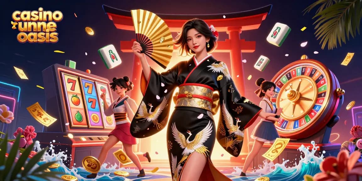 Experience the excitement of casino ohne oasis amidst colorful slot reels and vibrant casino elements.