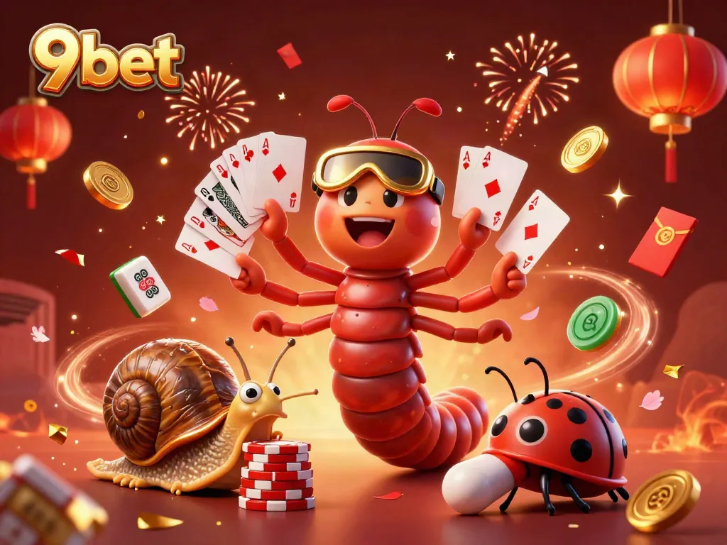 9bet live casino dealers bringing excitement with colorful cards and festive game elements.