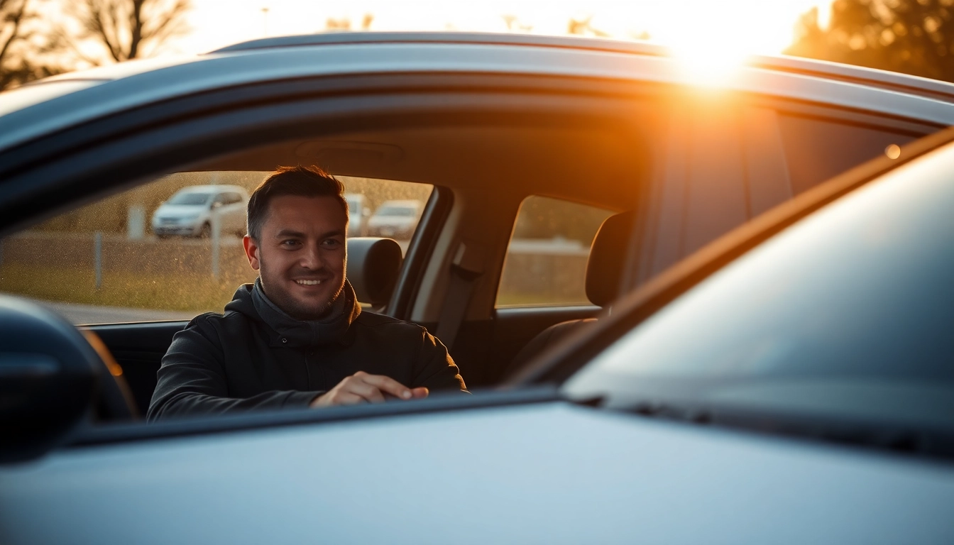 Kfz Gutachter Berlin bewertet ein Fahrzeug im Freien mit professionellem Fokus und natürlichem Licht.