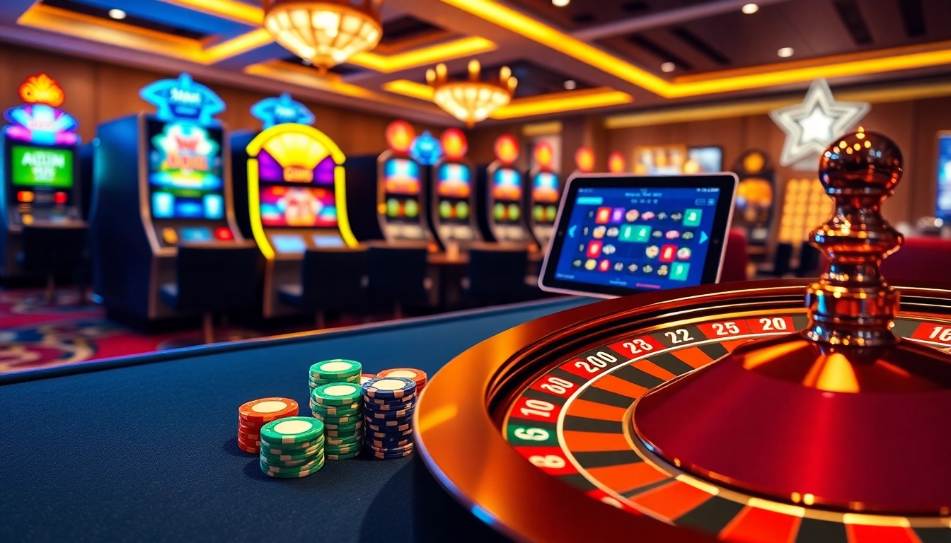 Experience thrilling games at S8, where vibrant casino tables enhance the excitement of online gambling.