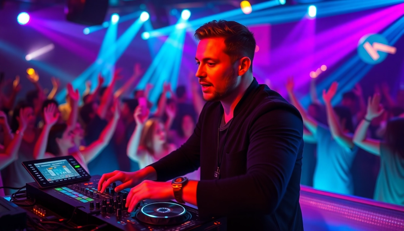 DJ in München begeistert das Publikum mit energetischen Beats und einer lebhaften Kulisse.