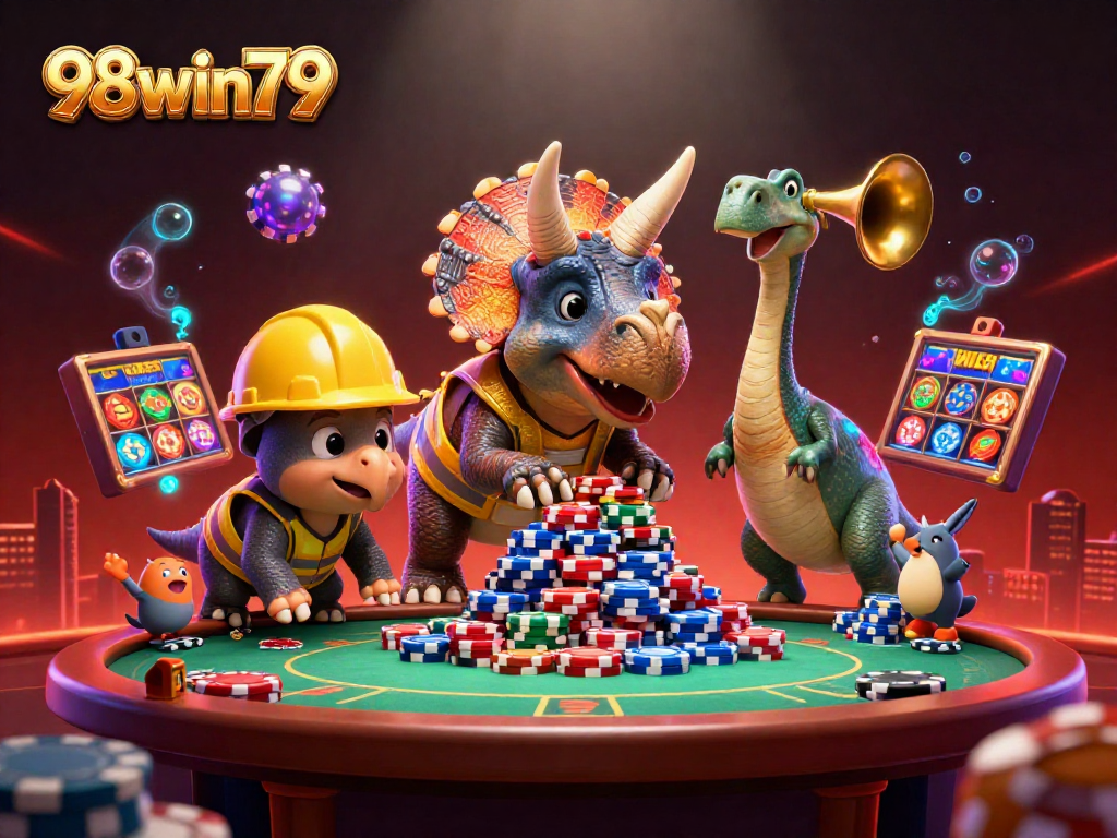 Engage with thrilling slots and casino strategy at 98win79 in this vibrant celebration scene.
