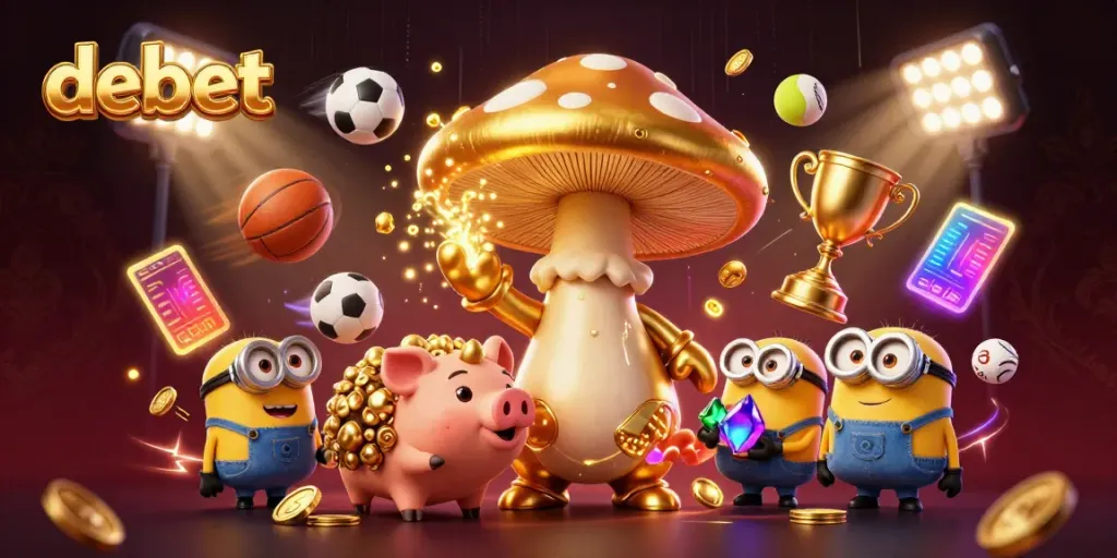 Experience gaming magic with debet's golden wizard and treasure-hunting pig in action.