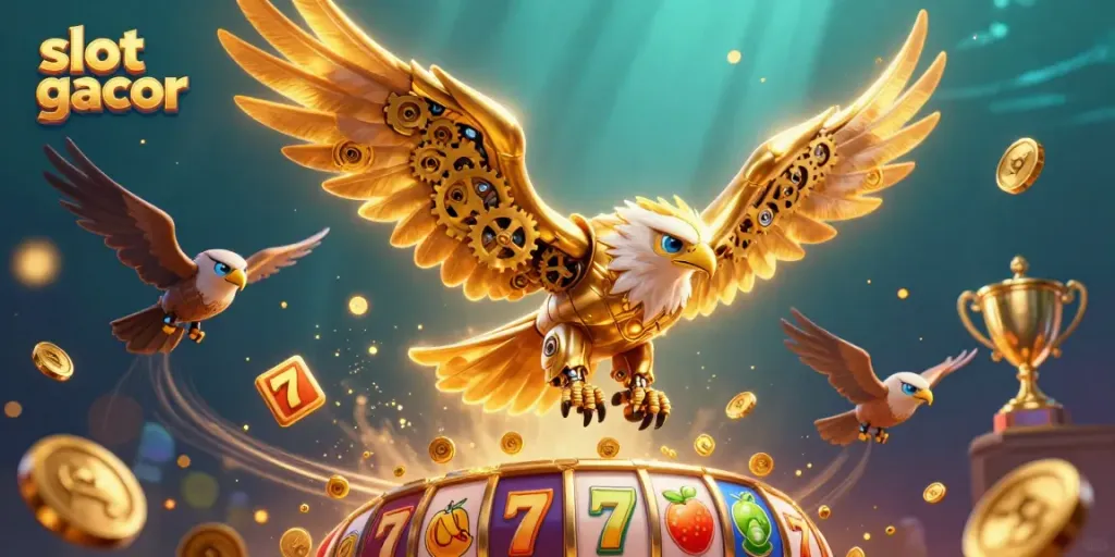Experience thrilling jackpot opportunities on slot gacor with this detailed 3D illustration.