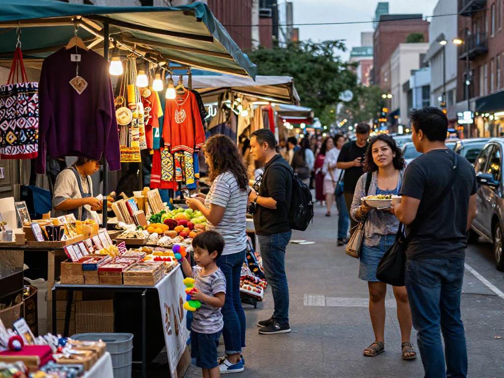 Experience the lively street market atmosphere with rokok88 flair, where vendors showcase local delicacies and crafts in a vibrant urban setting.