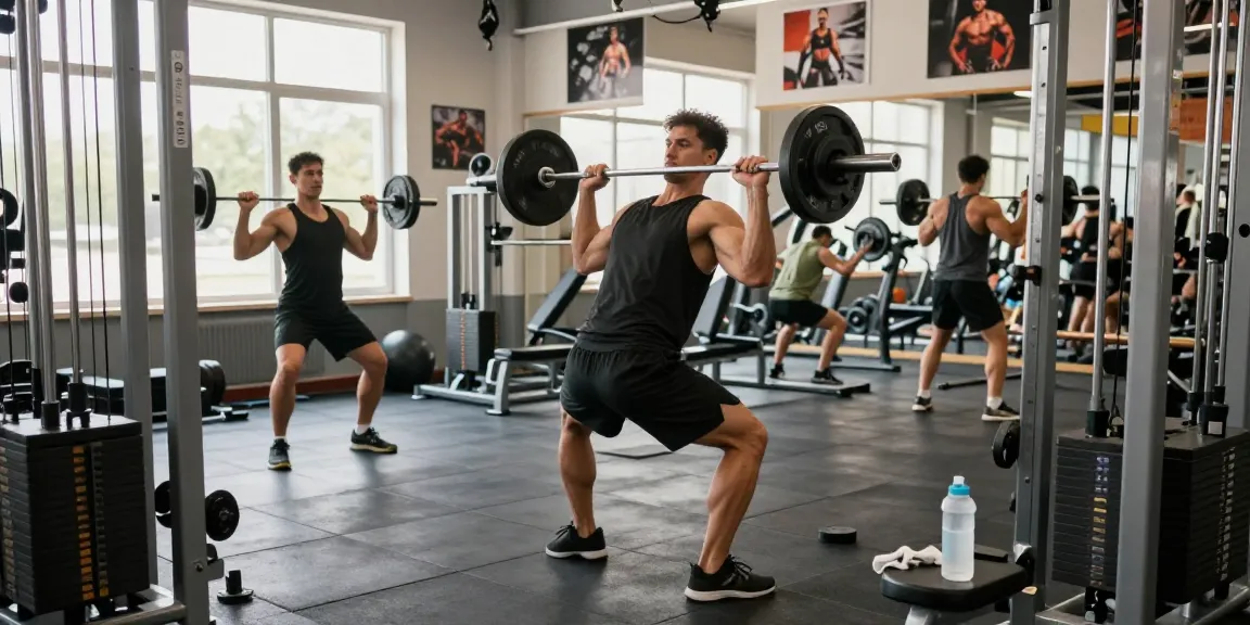 Bodybuilder training in the Anabolika Shop gym, showcasing strength and energy during a workout session.