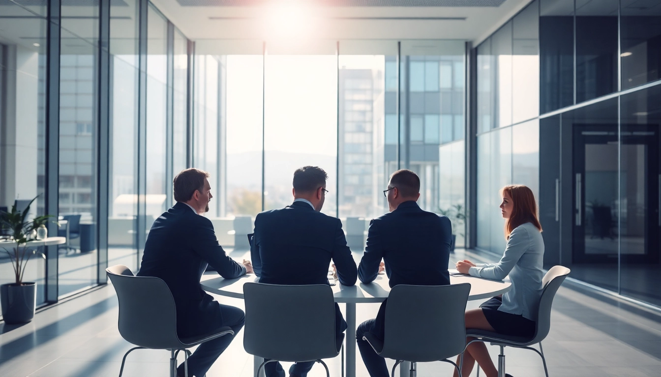 Professionelle Besprechung im Büro mit Headhunter Schweiz im Fokus.