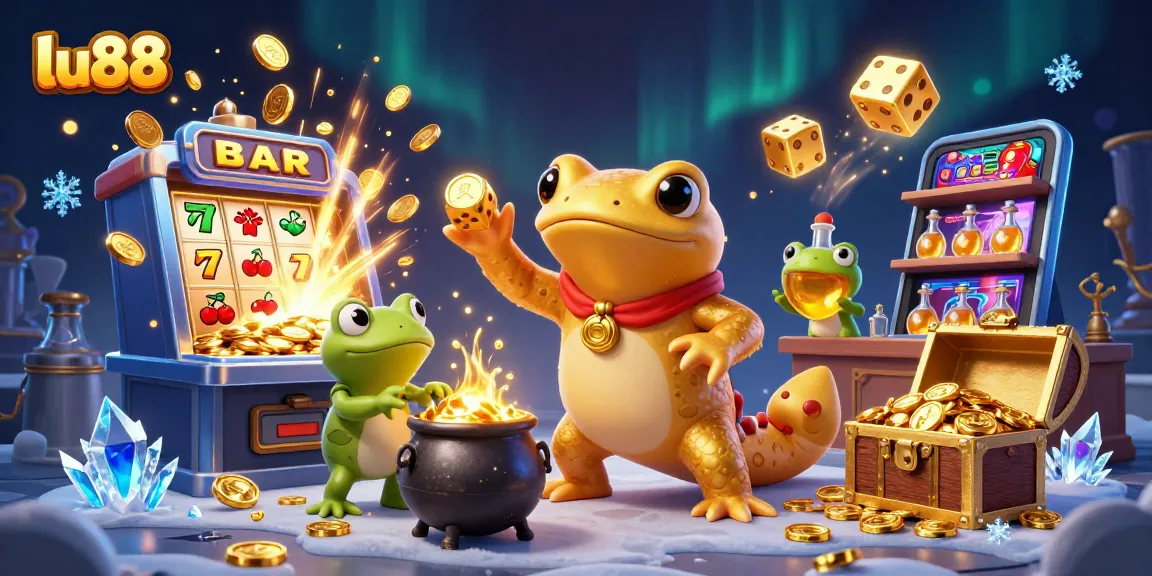 Experience the thrill of winning with lu88 as the giant alchemist transforms base metals into golden riches in this vibrant 3D scene.