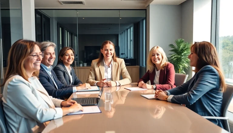 Facilitating Executive Outplacement sessions with professionals in a welcoming office environment.