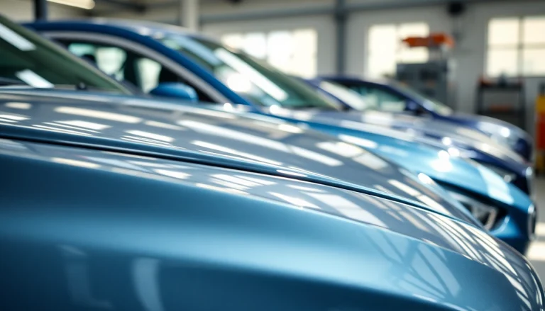 Lackierarbeiten an einem Auto zeigen präzise umlackierung auto kosten und die Qualität der neuen Lackierung.