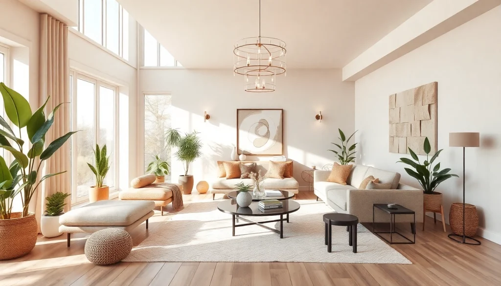 Inspirierende Raumgestaltung mit geschmackvoller Einrichtung und natürlichem Licht in einem modernen Wohnzimmer.