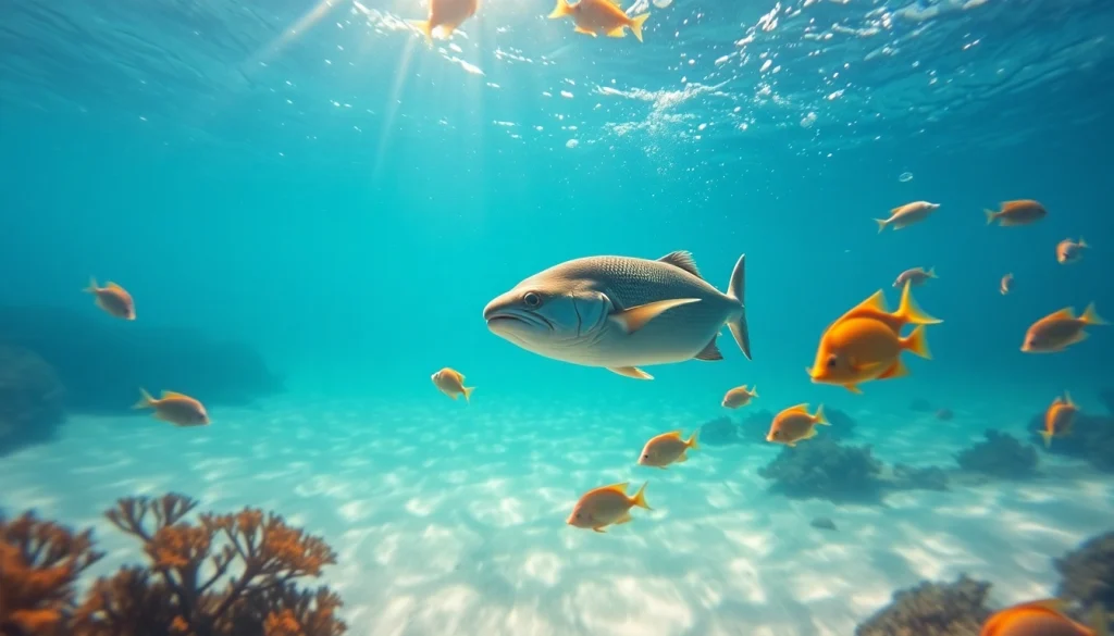Tauchen in Mexiko: Taucher erkundet ein Korallenriff in der Karibik mit bunten Fischen und klarem Wasser.