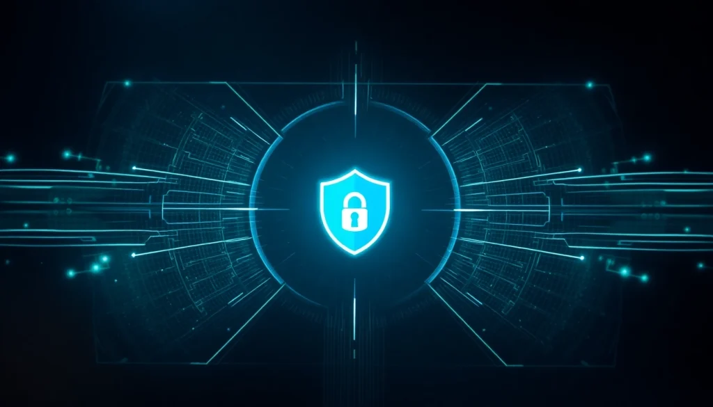 Optimale Sicherheit mit F-Secure Total Security ohne Abo – modernes Schutzsymbol umgeben von Sicherheitsgrafiken.