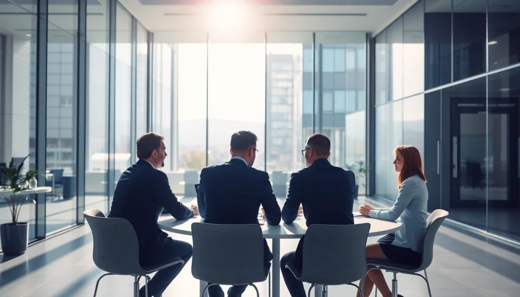 Professionelle Besprechung im Büro mit Headhunter Schweiz im Fokus.