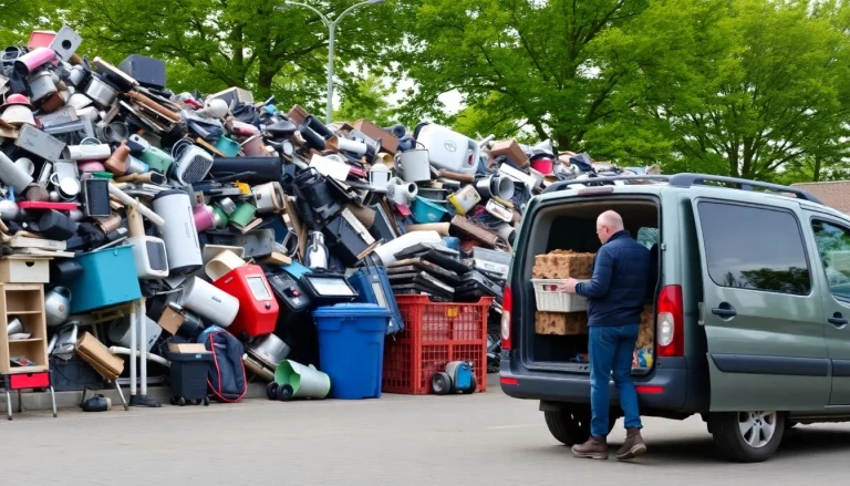Schrotthandel Bottrop - professionelles Entladen von Altmetall auf dem Schrottplatz.