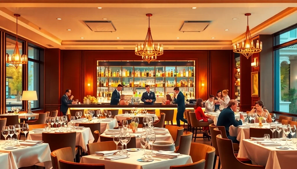 Headhunter Gastronomie in einem eleganten Restaurant-Interieur genießend.