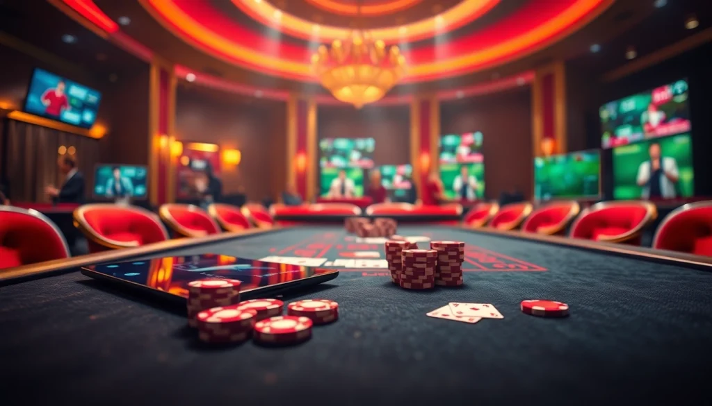 Gambler enjoying a thrilling game experience at 88i casino, featuring vibrant gaming elements.