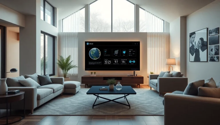 Living room featuring 18+ AI technology in a cozy and modern setting.