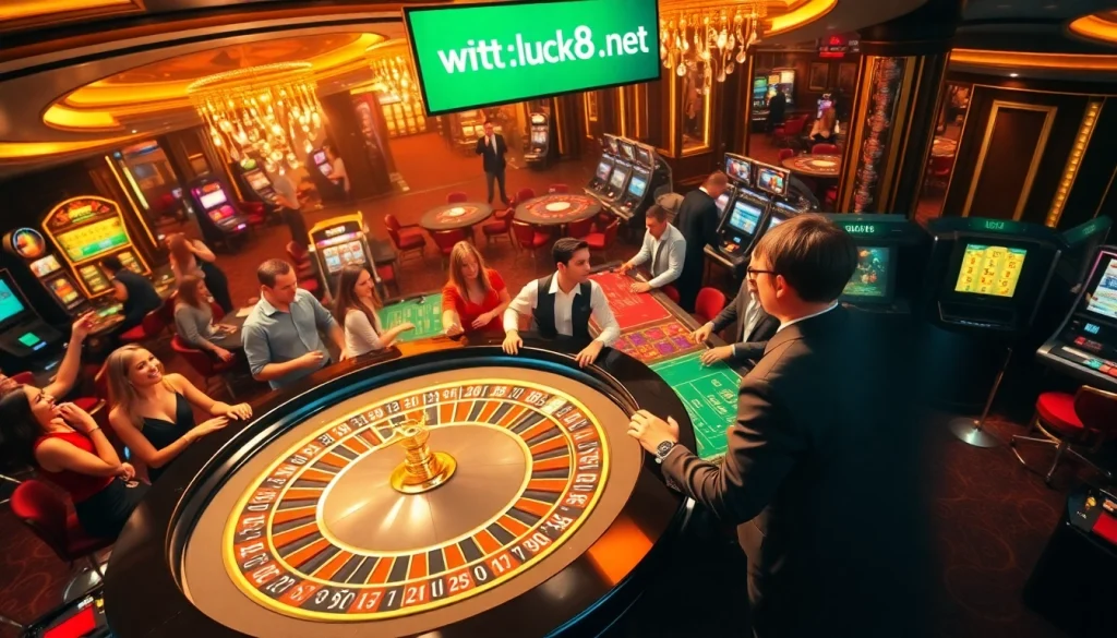 Trải nghiệm sự hồi hộp khi chơi tại https://luck8.net với các hoạt động sòng bạc sống động và sự phấn khích của roulette.