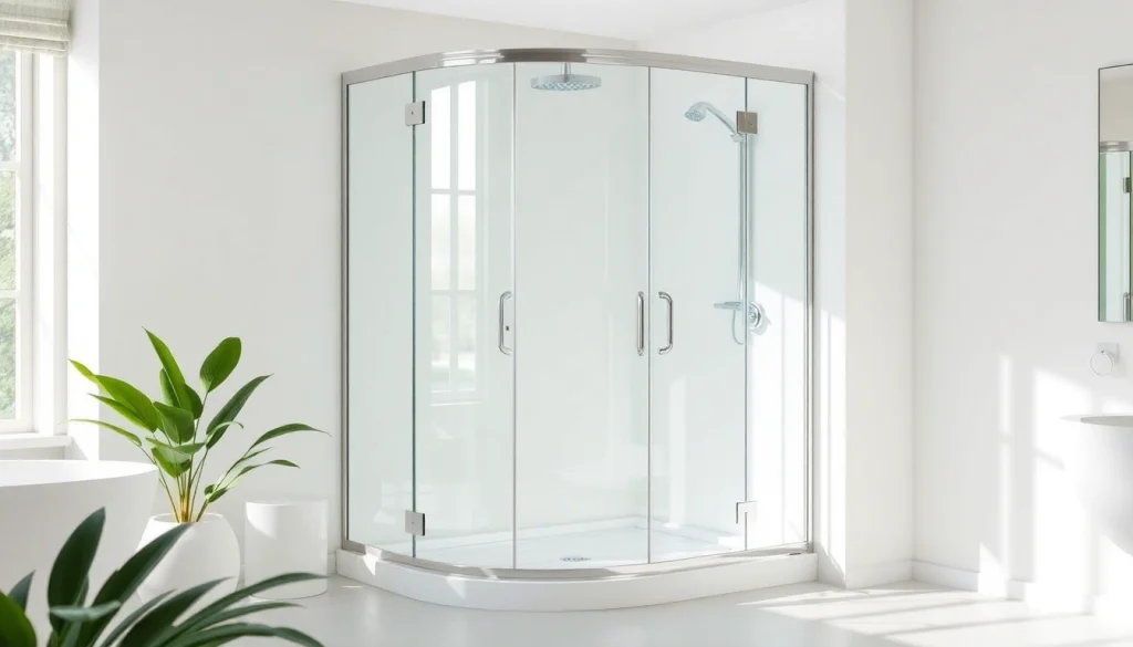 Erleben Sie die elegante duschkabine 80x80 in einem modernen Badezimmer mit klaren Formen.