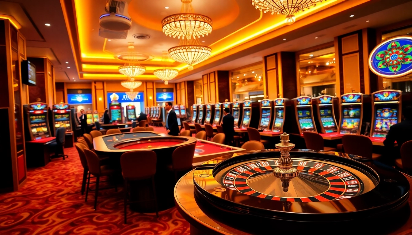Engaging gamblers enjoying the thrill of betting at F8BET.COM's luxurious casino environment.