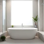 Duschkabine 80x80 in einem eleganten Badezimmer, stilvoll und modern.