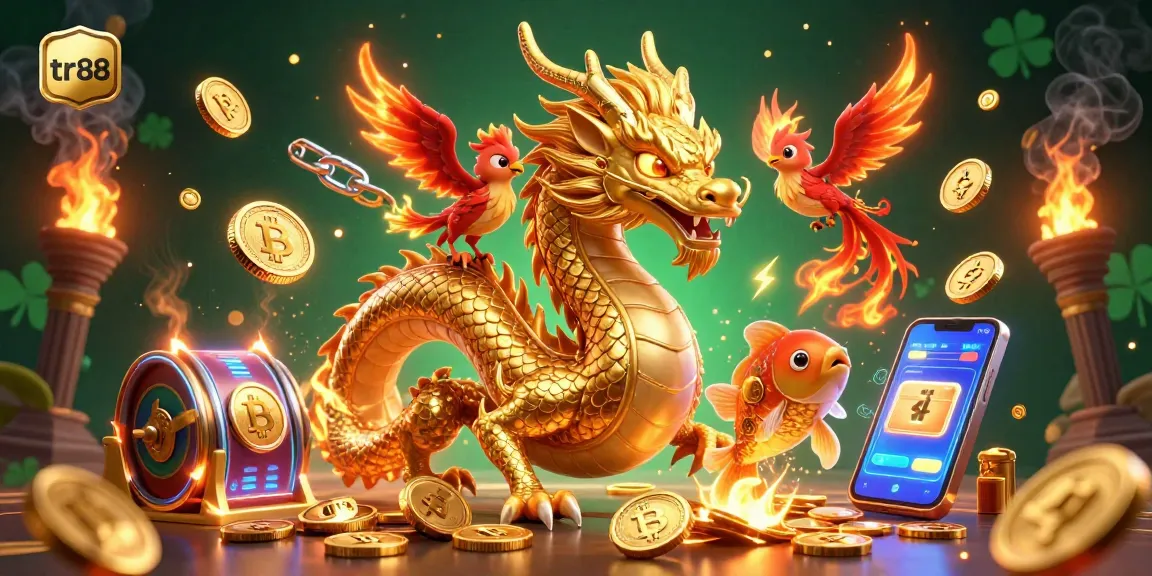 Experience thrilling wins at tr88 with a golden dragon, a phoenix, and dynamic slot elements.